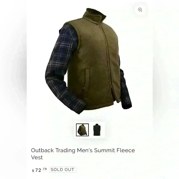 Outback Trading Company Men’s Fleece Vest Size XL - Picture 2 of 13
